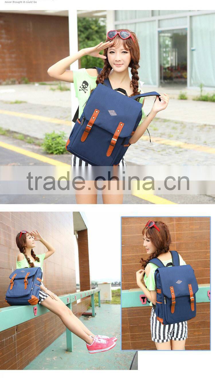 canvas school backpack rucksack teenagers backpack 2016 summer new fashion bag