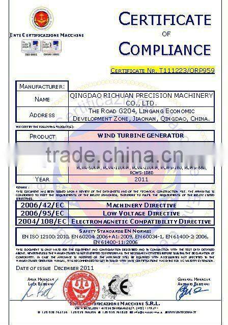 OFF-GRID RCVA-50kw 50kw Vertical Axis Wind Turbine Generator