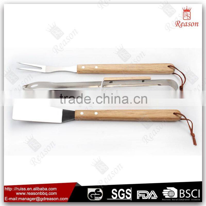 3PCS hardwood handle bbq utensil sets