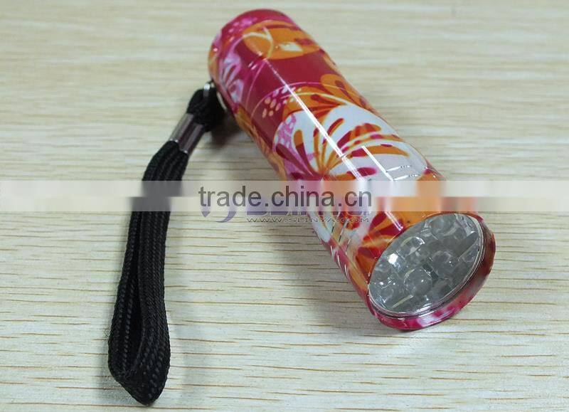 Baking Varnish 90mm 160lm Alloy Aluminum 9 LED Torch