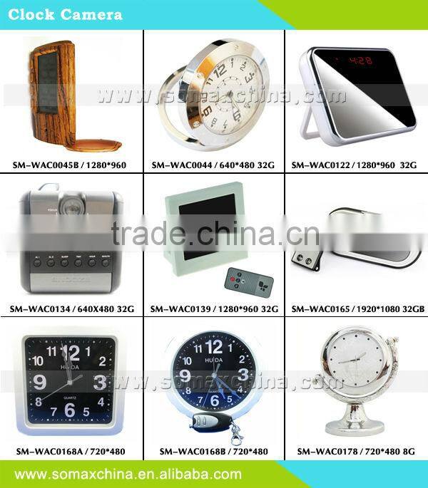 2.5 Inch 720p Night Vision Clock Camera Recorder With Remote Control