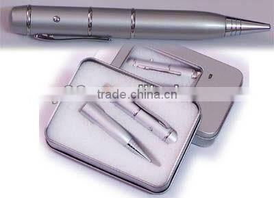 Popular promotional gift ballpen usb flash memory drive