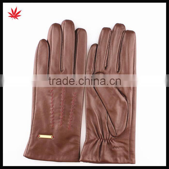 2016 Lady's fashion leather gloves nappa sheepskin leather gloves