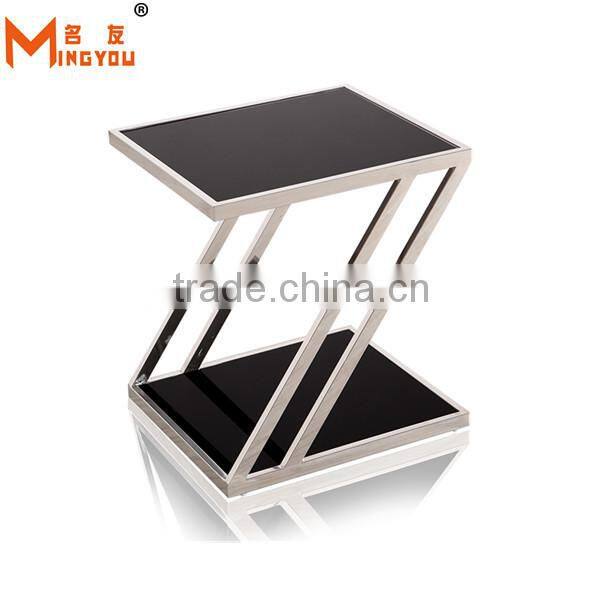 cheap for sofa modern stainless steel glass side table