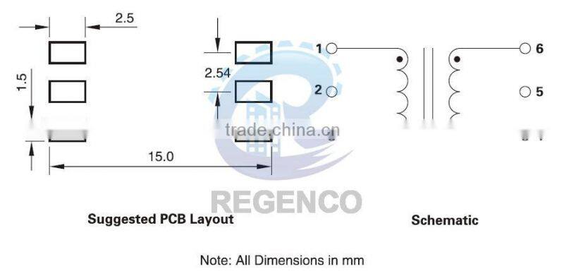 Surface Mount Line Matching Transformers SM-LP-5001 Series