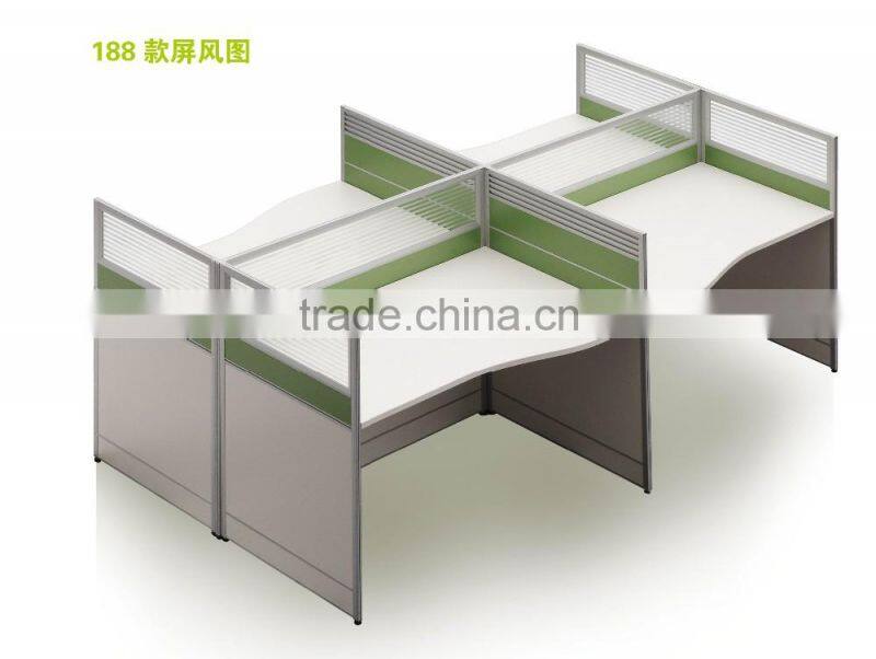 Hight quality cheap price new modern design office furniture with 30mm thickness aluminum frame office partition