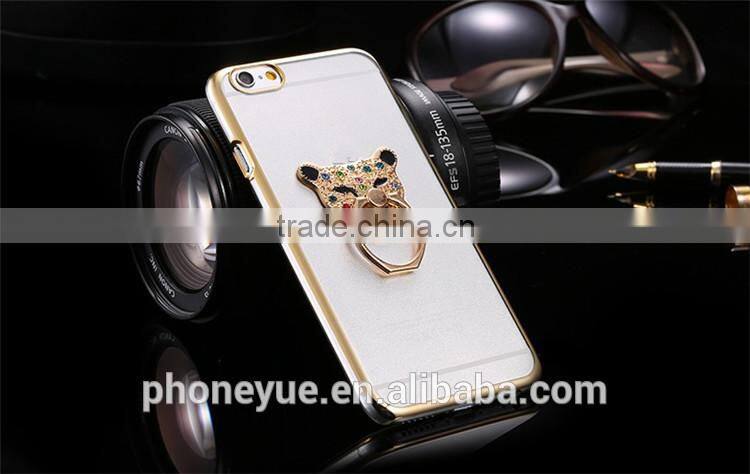 Luxury Finger Ring Phone Holer Plating Clear Phone Case For iphone6/6 Plus