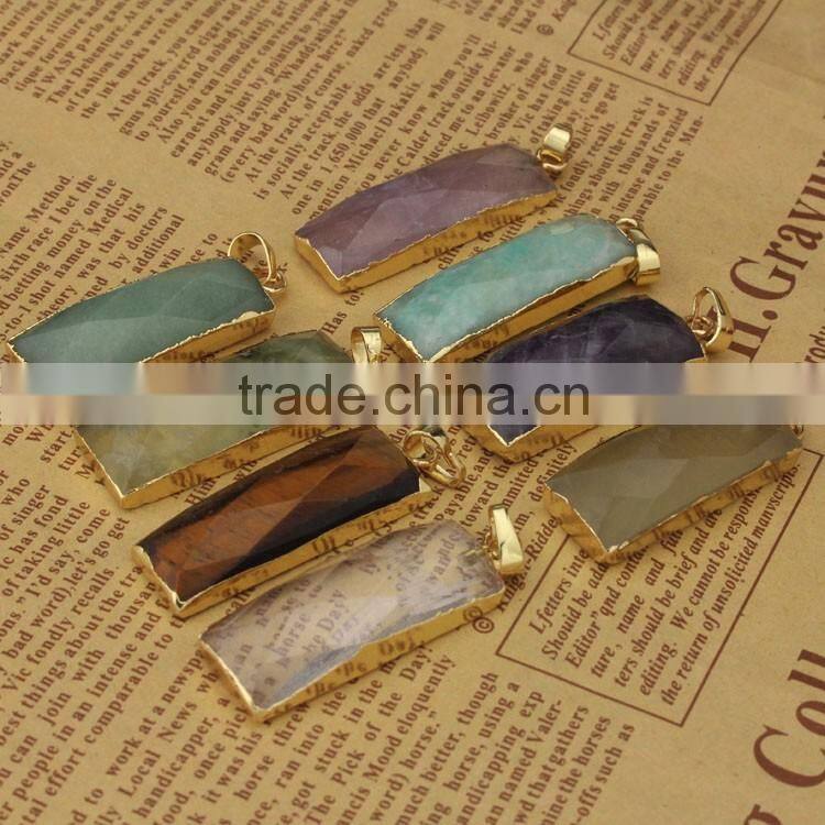 JF6902 Hot Crystal Pave Sparkly Geode Agate Druse Druzy Pendants