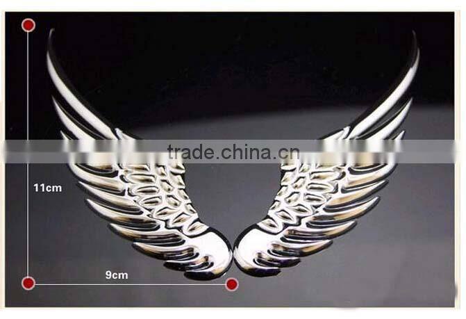 3 d stereo metal car post/angel/metal/car sticker/angel wings
