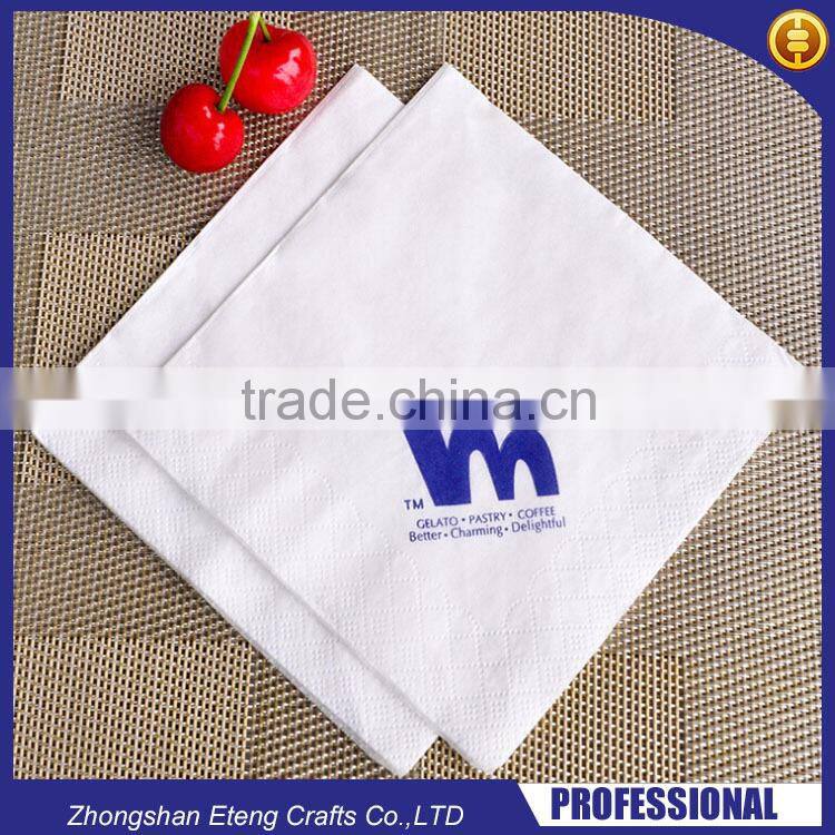 High definition printed paper napkin with custom made brand name