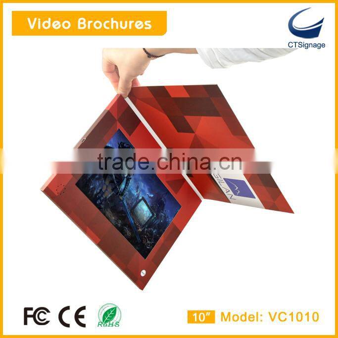 10.1''lcd video brochre card,business card for promotion