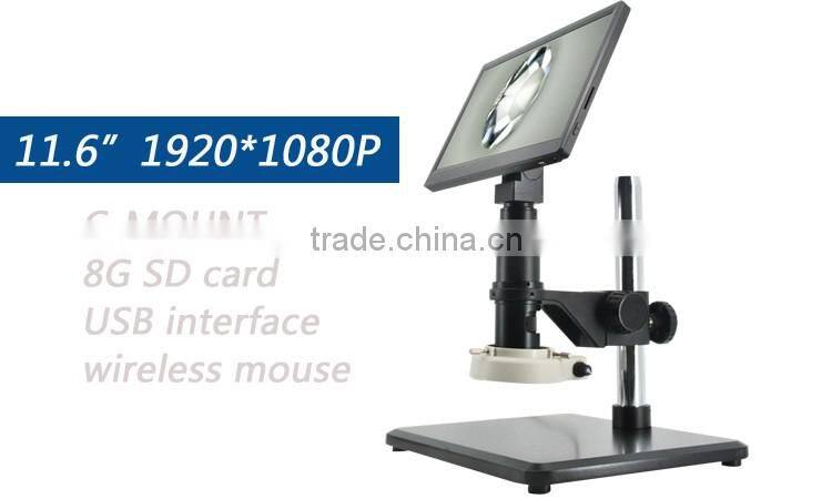 ZX-DT(01LCD) High Quality Video Microscope Theory and Trinocular Drawtube LCD Microscope Camera 11.6 inches with C-mount