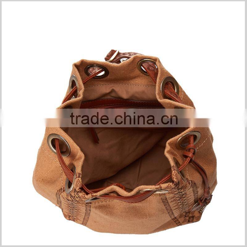 small quantity acceptable high quality wholesale custom leather strap backpack production