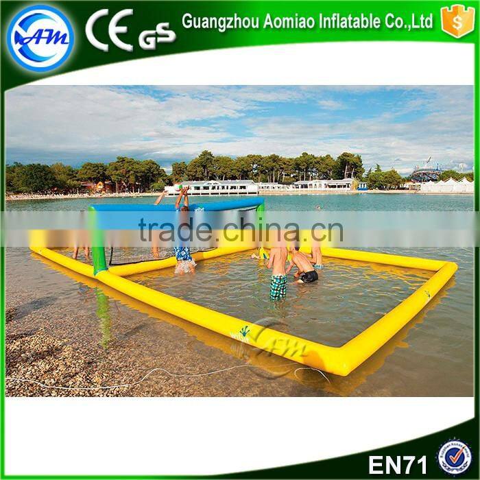 water theme park outdoor volleyball court inflatable water volleyball court