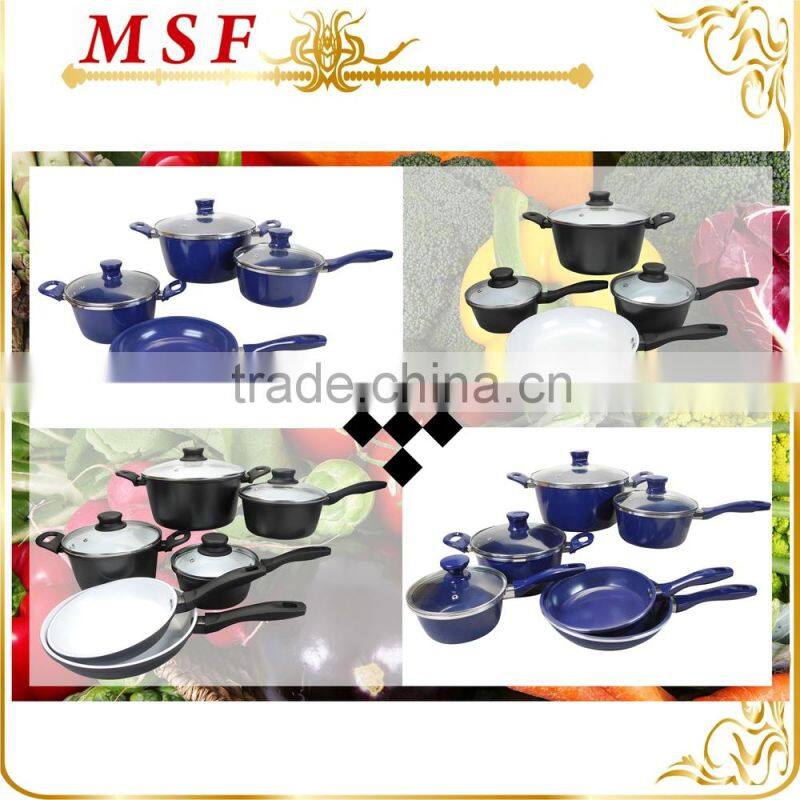 TV Shopping 9pcs aluminum cookware set with Wok