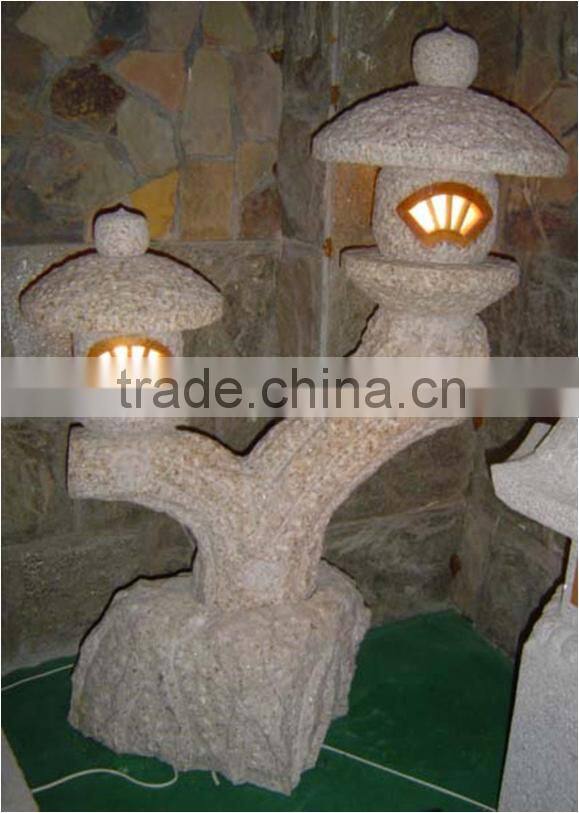 Japanese garden stone pagoda lantern