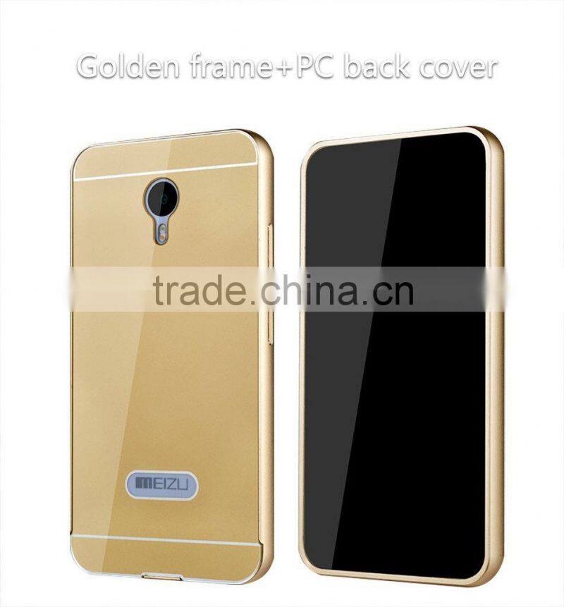 Keno Stylish Ultra Thin Lightweight Shockproof CNC Aluminum Metal Bumper Frame with Hard PC Back Case Cover for Meizu M2 Note