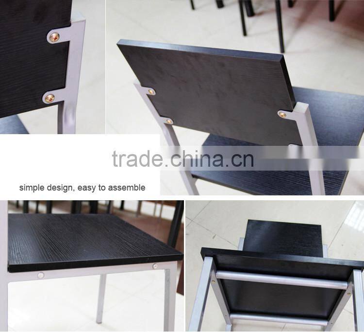 Cheap dining room furniture customized colors cheap four seater black wood dining table for home