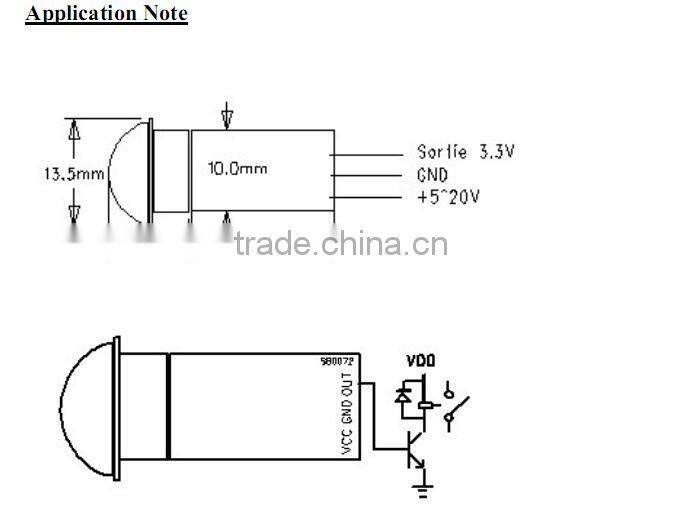 best price mini pir module (10*18mm ) for sensitive switch