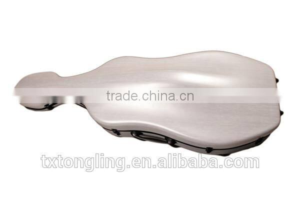 White Color Cello Hard Case Fiberglass Carbon Cello Case
