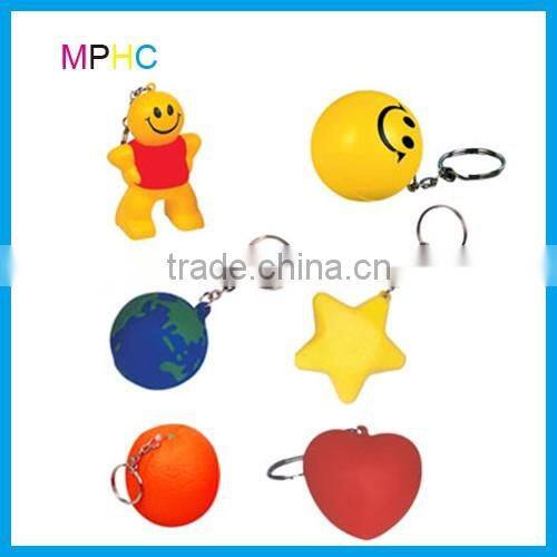 Promotional Anti stress Toy Ball Star shaped Squeeze ball Keychain