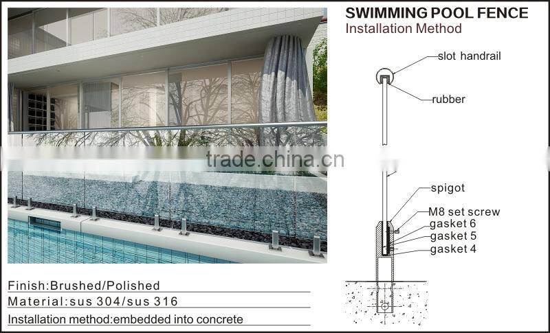 stainless steel wall mounted glass clamp prices
