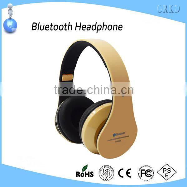 Fashion design earmuff wireless bluetooth headphone with FM radio