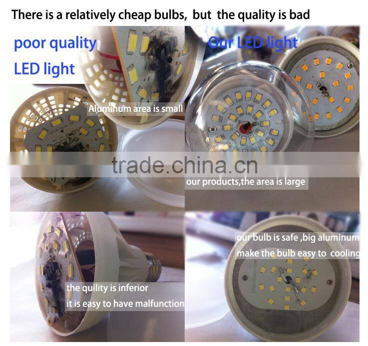 Pure aluminum Shell E26 E27 B22 5W 5630SMD LED bulbs A60 led bulb light