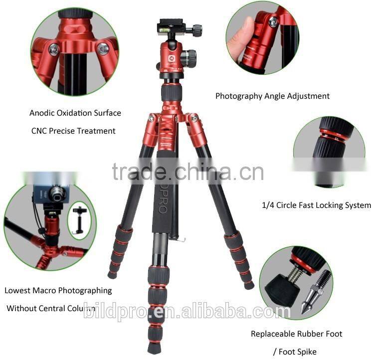 BILDPRO AK-285 Best Products Aluminum Camera Tripod Professional Video Stand Heavy Load Capacity