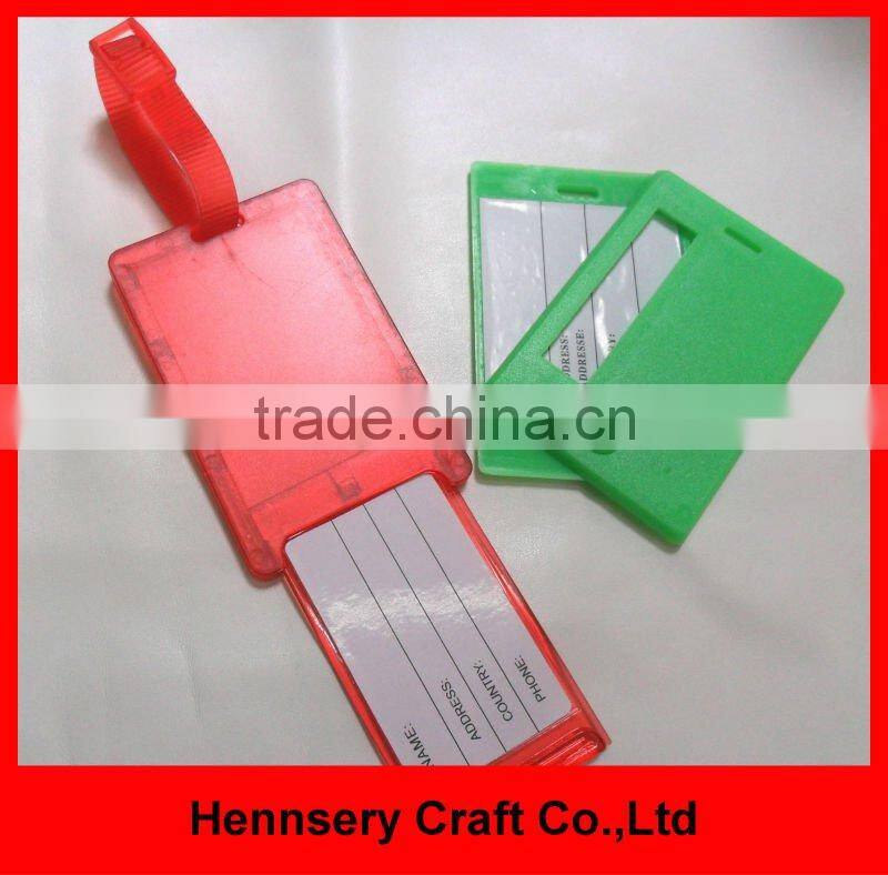 Promotion hard hard plastic hang tag