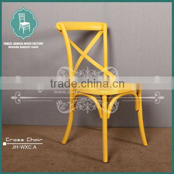 Dinning Wood Stackable Cross Back Chair