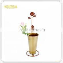 Hot sale metal antique flower pots round bike planter