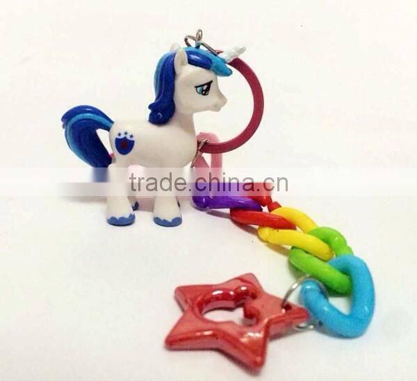 Lovely My Little Pony Action Figures Colorful Dash Pony Kids Toys Doll Set 12pcs key chain