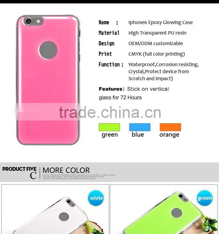 Sublimation glowing epoxy gel Case for iPhone 5 | 5s 6 plus