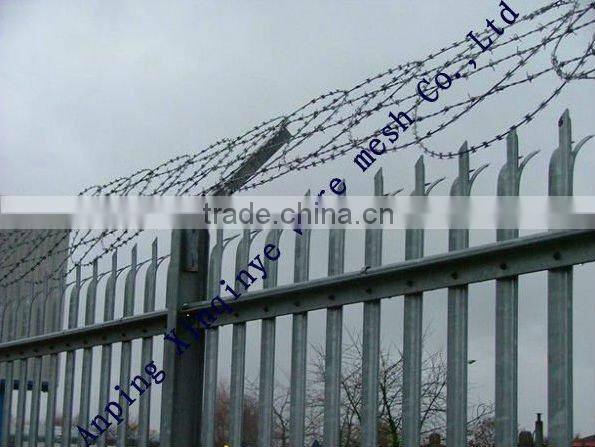 Red pvc coated palisade fence manufacturetrading