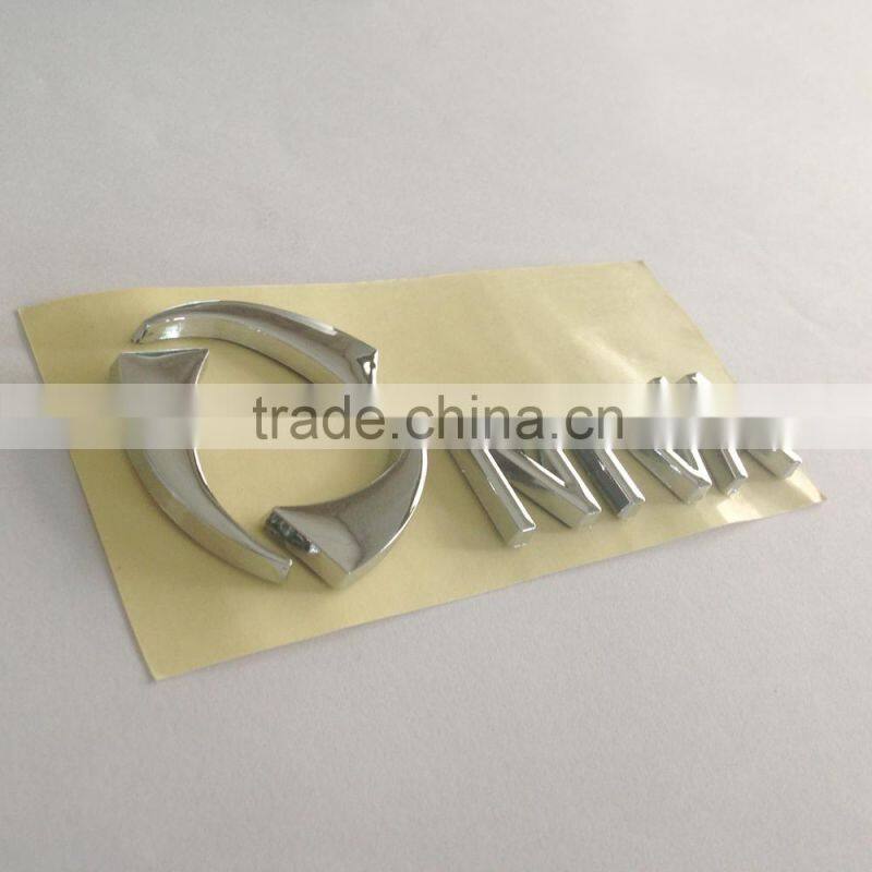 Custom high quality 3d ABS plastic auto grill logo badge chrome car emblem