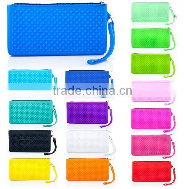 fashion cute bag fashion color jelly zipper pouch