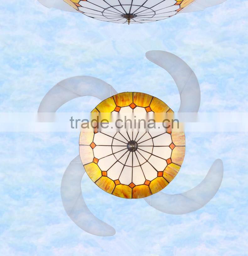 ceiling fan can remote white and warn light can changeable LED light CE