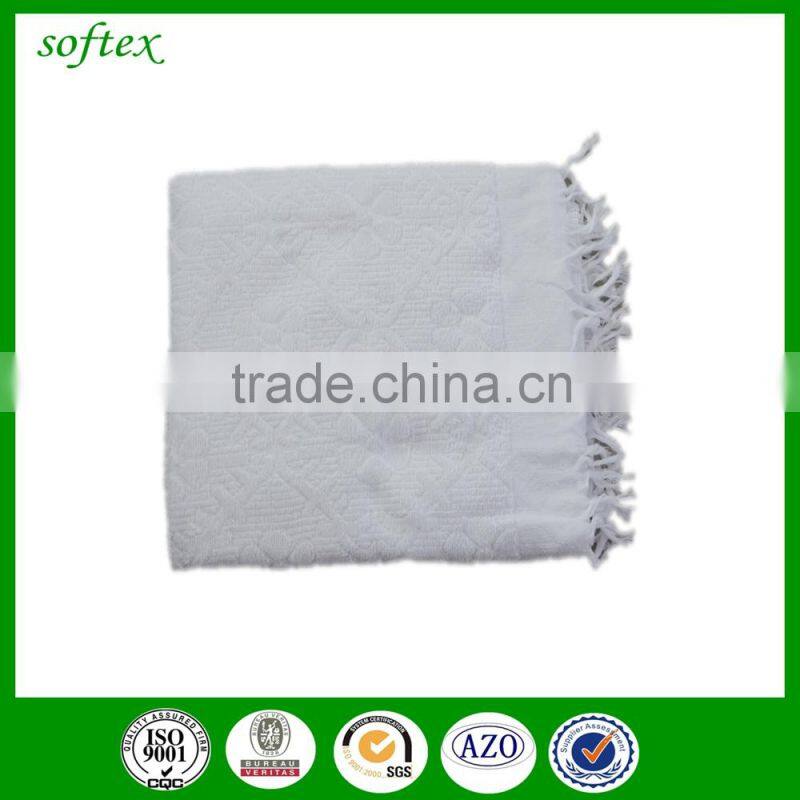 China white customized pattern ihram hajj towel