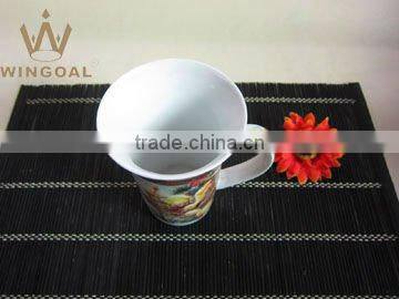porcelain mug with decal,porceain mug with handle, porcelain mug