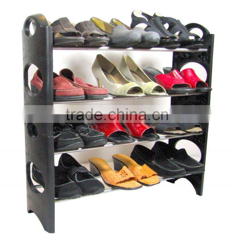 4 Tiers NEW ARRIVAL easy assembled low cost Shoe Rack
