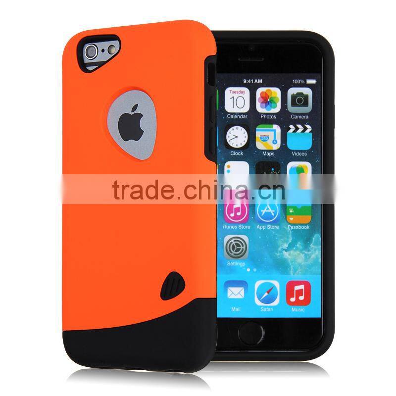 Wholesale 2 in 1 hybrid PC and TPU combo case for iPhone 6 plus 5.5 inch