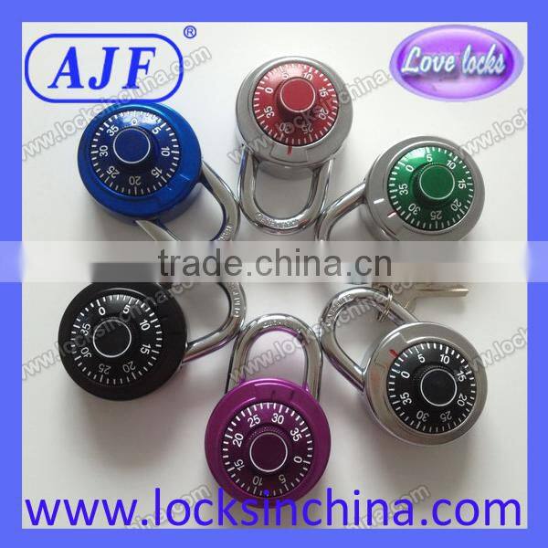 Color Rotary Dial Combination Lock for students chests, cabinets or lockers