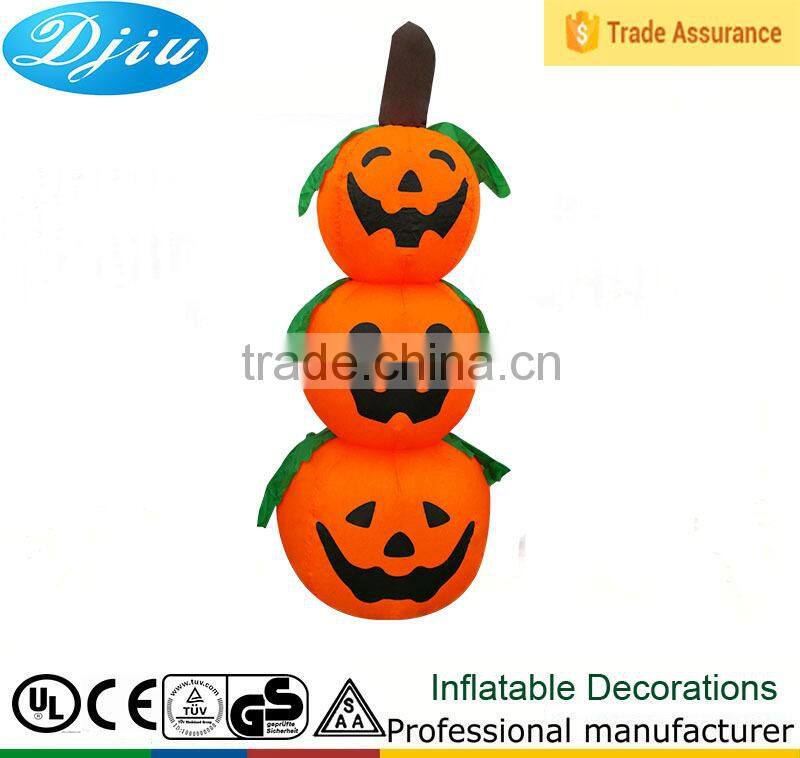 New tall led light Inflatable tractor Lighted 3 wire Pumpkin stacked commercial Halloween Decoration