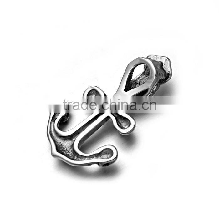 Kindy Jewelry fashion new design stainless steel skull anchor necklace pendant