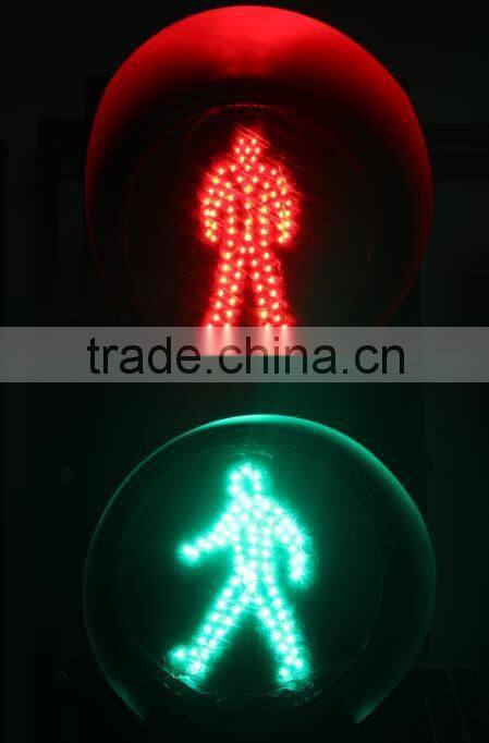 200/300mm static pedestrian traffic signal with stable performance and good display/PC housing or aluminum
