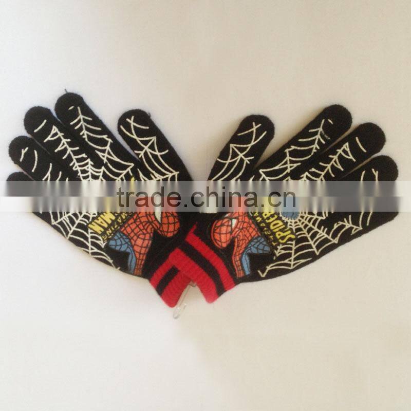 Wholesale acrylic knit custom magic winter glove