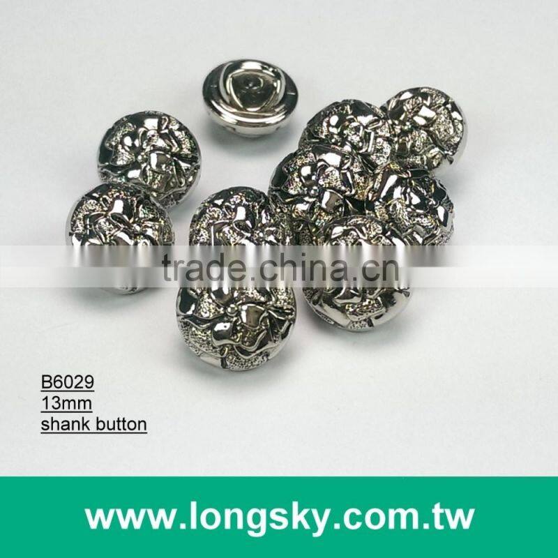 (#B6031/13mm) Sea anchor pattern on gold plated abs button with shank for navy style clothing