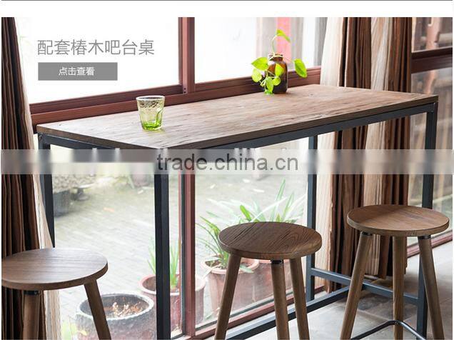 solid wood high retro bar stools HLM-3011