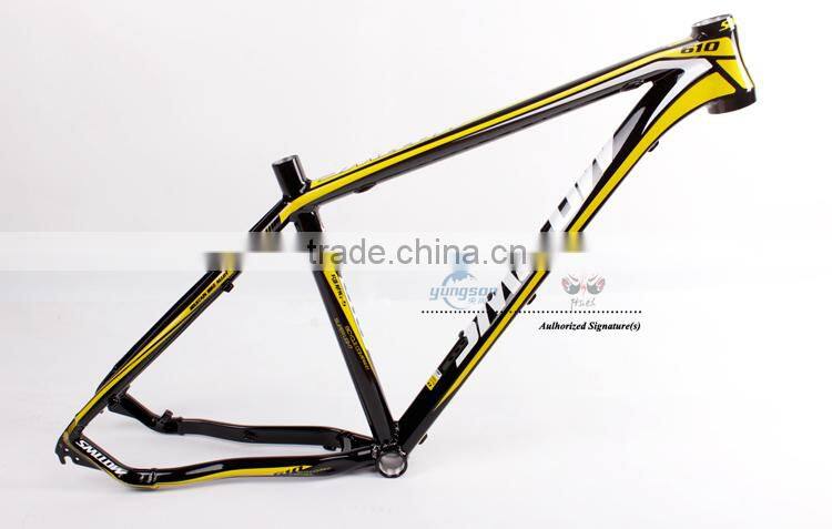 Aluminum alloy mountain bike frame with comfortable riding feeling